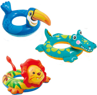 

Speoma SWIMMING POOL DUCK,LION AND CROCODILE RING TUBE FOR KIDS COMBO Inflatable Pool Accessory(Multicolor)