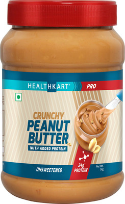 

Healthkart Peanut Butter Protein Fortified Unsweetened, Crunchy, 1 kg