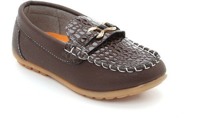 

PASSION PETALS Boys Slip on Loafers(Brown