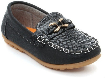 

PASSION PETALS Boys Slip on Formal Boots(Black