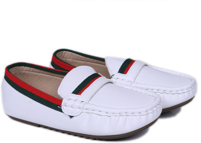 

FEETWELL Boys Slip on Loafers(White