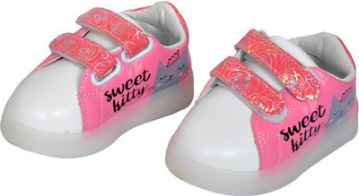 

PASSION PETALS Girls Velcro Sneakers(Pink