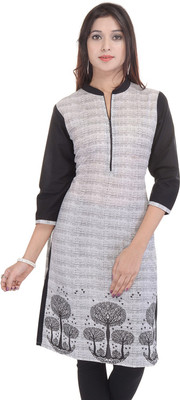 

Vaachi Casual Printed Women's Kurti(White)