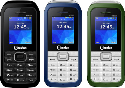 

Snexian M3033 Combo of Three Mobiles(Black, Blue, Green)
