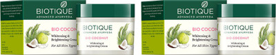 

Biotique Bio Coconut Whitening and Brightening Cream - Pack of 2(100 g)