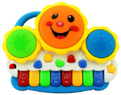 

azin Drum Keyboard Musical Toys with multi lights(Multicolor)