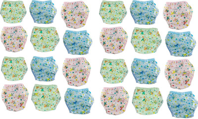 

Aayat Kids Premium Soft Printed Inside Towel Outside Plastic Absorable Training Pants Pack of 24, Multicolor