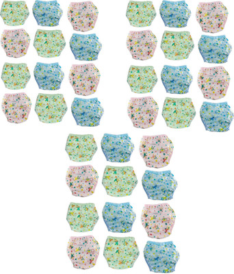 

Aayat Kids Premium Soft Printed Inside Towel Outside Plastic Absorable Training Pants Pack of 36, Multicolor
