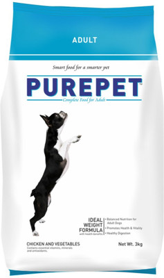 Purepet Adult Chicken, Vegetable 3 kg Dry Dog Food