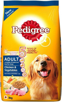 

Pedigree Adult Chicken, Vegetable 3 kg Dry Dog Food