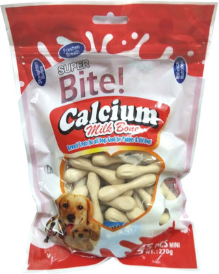 

Super Bite Calcium Bone 45 pieces Milk Dog Treat(270 g)