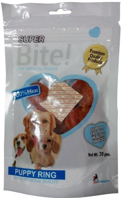 

Super Bite Puppy Ring Chicken Dog Treat(70 g, Pack of 3)