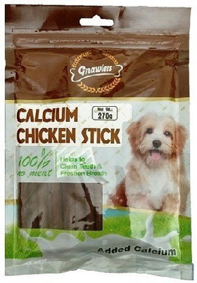 

Gnawlers Calcium Chicken Dog Chew Stick t (270gm) Chicken Dog Treat(0.3 kg)