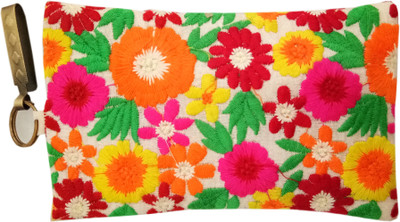 

INDIANHANDICRAFTHUB Flower Colourful Hook Pouch Whole with Elegant Embroidery Work Pouch(Multicolor)