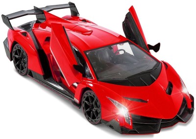 

Prince Toys RC Lamborghini Veneno Style Rechargeable Car 1:14 with Opening Doors/Close(Red)