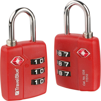 

Travel Blue 2 x TSA Combi Safety Lock(Red)
