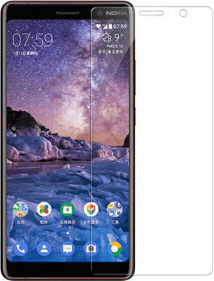 RM WORLD Tempered Glass Guard for Nokia 7 Plus(Pack of 1)