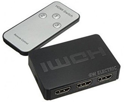 

AlexVyan Original New HDMI 4K, Intelligent 3 Port HDMI Switch Box with IR Remote Control,, HDMI Switch Hub, Support Full HD 4K 2K 1080P 3D Media Streaming Device(Black)