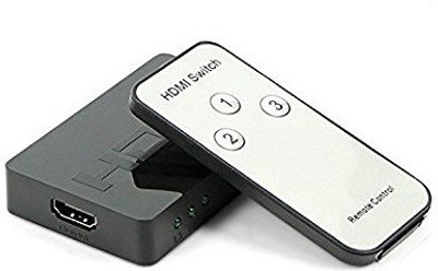 

AlexVyan Original HDMI 4K, Intelligent 3 Port HDMI Switch Box with IR Remote Control,, HDMI Switch Hub, Support Full HD 4K 2K 1080P 3D Media Streaming Device(Black)