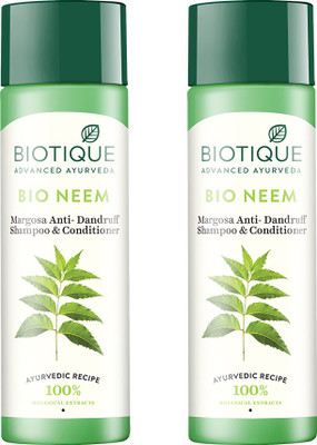 

Biotique Bio Neem Margosa Anti-dandruff Shampoo and Conditioner- Pack of 2(380 ml)