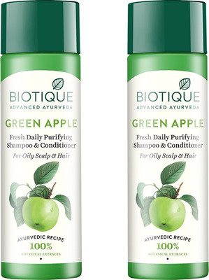 

Biotique Green Apple Fresh Daily Purifying Shampoo and Conditioner- Pack of 2(400 ml)
