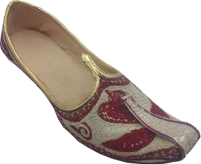 

rajputanaa juti Jutis For Men(Gold, Maroon, Red-white