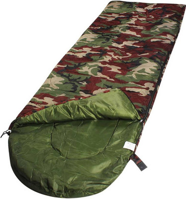 

care 4 Camouflage Pattern Waterproof Hooded Sleeping Bag with Compression Carry Bag, (Cushion Weight - 1.25 Kg) Sleeping Bag(Green, Brown