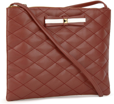 

Remanika Women Casual Brown PU Sling Bag
