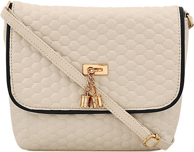 

Blizzard Women Casual Beige PU Sling Bag