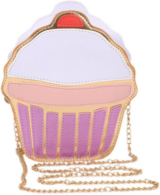 

PeppyBasket Girls Casual White, Pink Rexine Sling Bag, Pink;white
