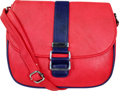 Azinnia Women Casual Red PU Sling Bag