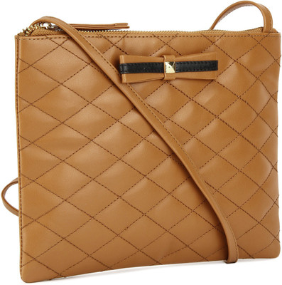 

Remanika Women Casual Tan PU Sling Bag