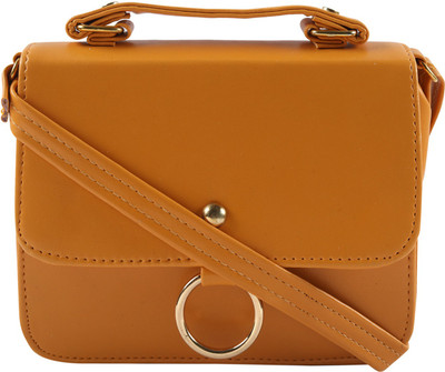 Kojar Women Casual Brown Leatherette Sling Bag