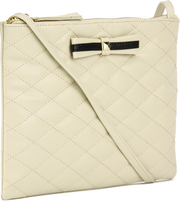 Remanika Women Casual White PU Sling Bag