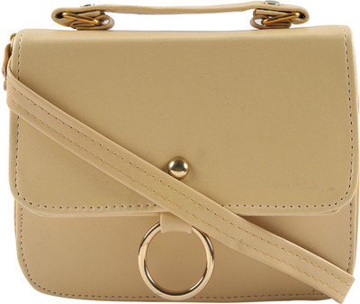 

Kojar Women Casual Beige Leatherette Sling Bag
