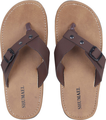 

Shumael Men's Brown Flip-Flops and House Slippers Slippers