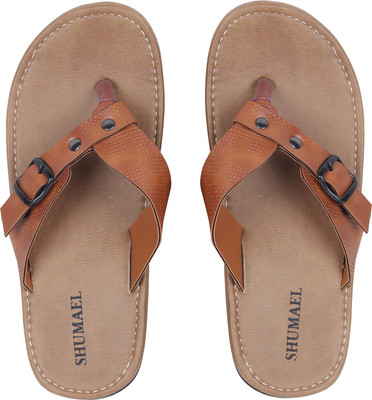 

Shumael Men's Tan Flip-Flops and House Slippers Flip Flops