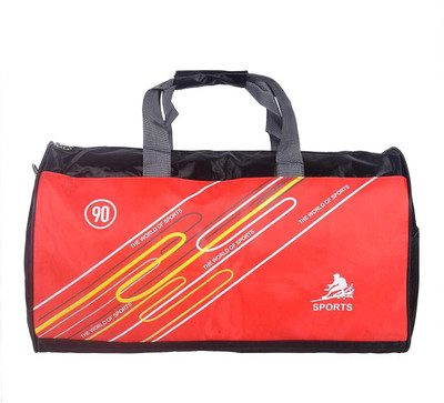 

Giftee Sports Gym Travel Bags Premium Sports Matty Material Fancy Designed Dotted Wave Print Gym Duffel Sports Bag Gym bag(Red, Kit Bag