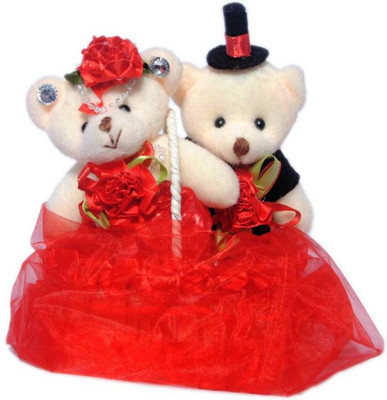

HOMOKART Valetine Spcial Red Teddies - 8 inch(Beige)