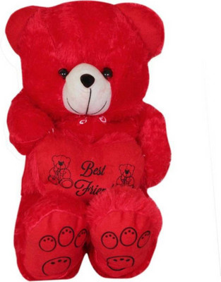 HOMOKART Red Fur Teddy Bear - 24 inch(Red)