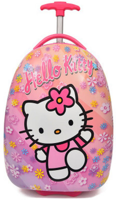 

GOCART Egg Shape Hello Kitty  Inch ( 40.46 Cm) Hard Case Water Proof Polycarbonate Exclusive Printed Pattern Fashionable Smart Bag For Kids With Comfortable And Ergonomic Handle Carry Luggage Bag For Children 2 Single Spinner Wheel Trollye bag Cabin Lugga