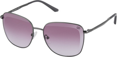 Gio Collection Retro Square Sunglasses(For Men & Women, Violet)