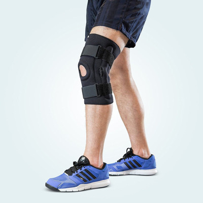 

Arsa Medicare Breathable, Pain Reliever Lykra-with hinge Knee Support (L, Black)