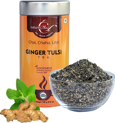 

Nature Chai GINGER TULSI TEA - TIN CAN Ginger Tea(100 g, Box)