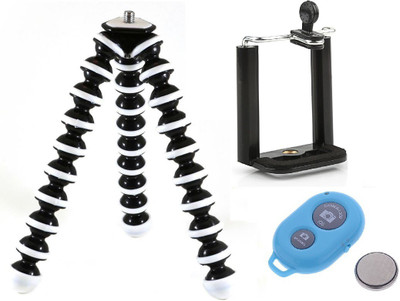 

ReTrack Gorilla Pod XL Large size 10 Inch With Bracket And Bluetooth Shutter Tripod(Black, Supports Up to 2000 g)