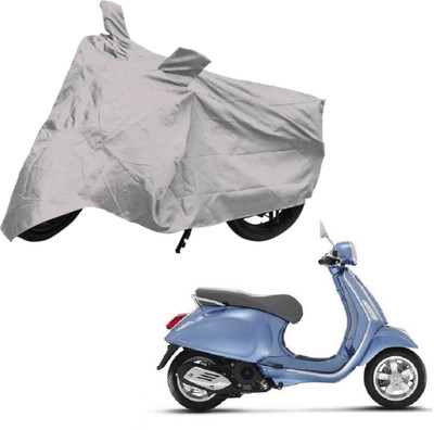 Deeshika Two Wheeler Cover for Piaggio(Vespa VXL, Silver)
