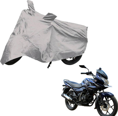 Deeshika Two Wheeler Cover for Bajaj(Discover 150 f, Silver)
