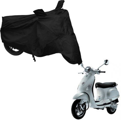 Deeshika Two Wheeler Cover for Piaggio(Vespa LX, Black)