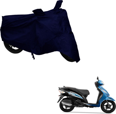Deeshika Two Wheeler Cover for TVS(Wego, Blue)