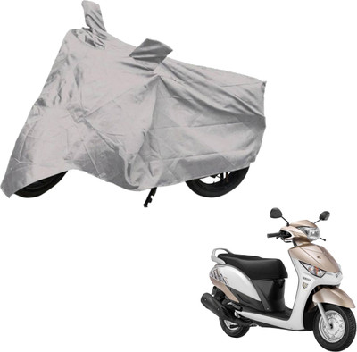 Deeshika Two Wheeler Cover for Yamaha(Alpha, Silver)